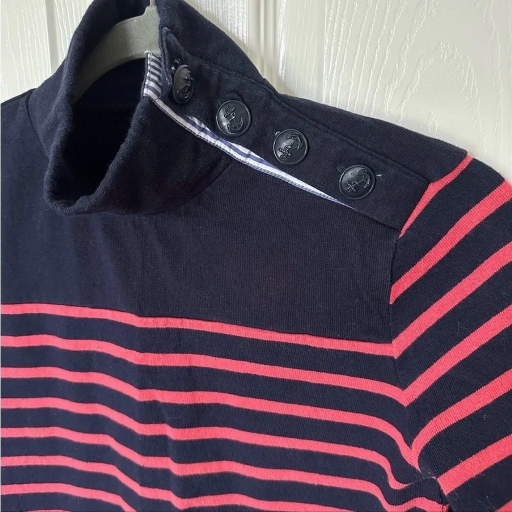 J. Crew Black and Red Striped Button Down Shirt
